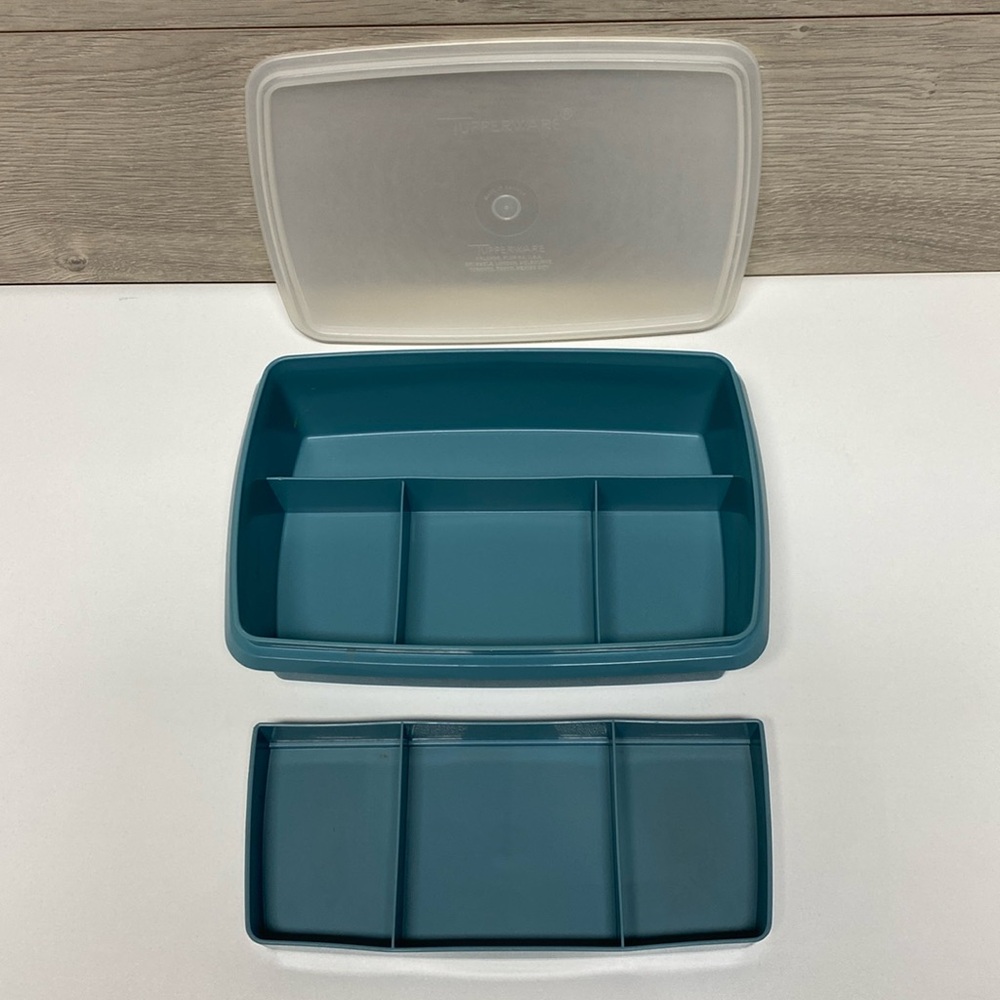 Vintage Tupperware Tuppercraft Box Container With Dividers